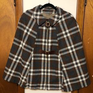 Wool horse riding cape